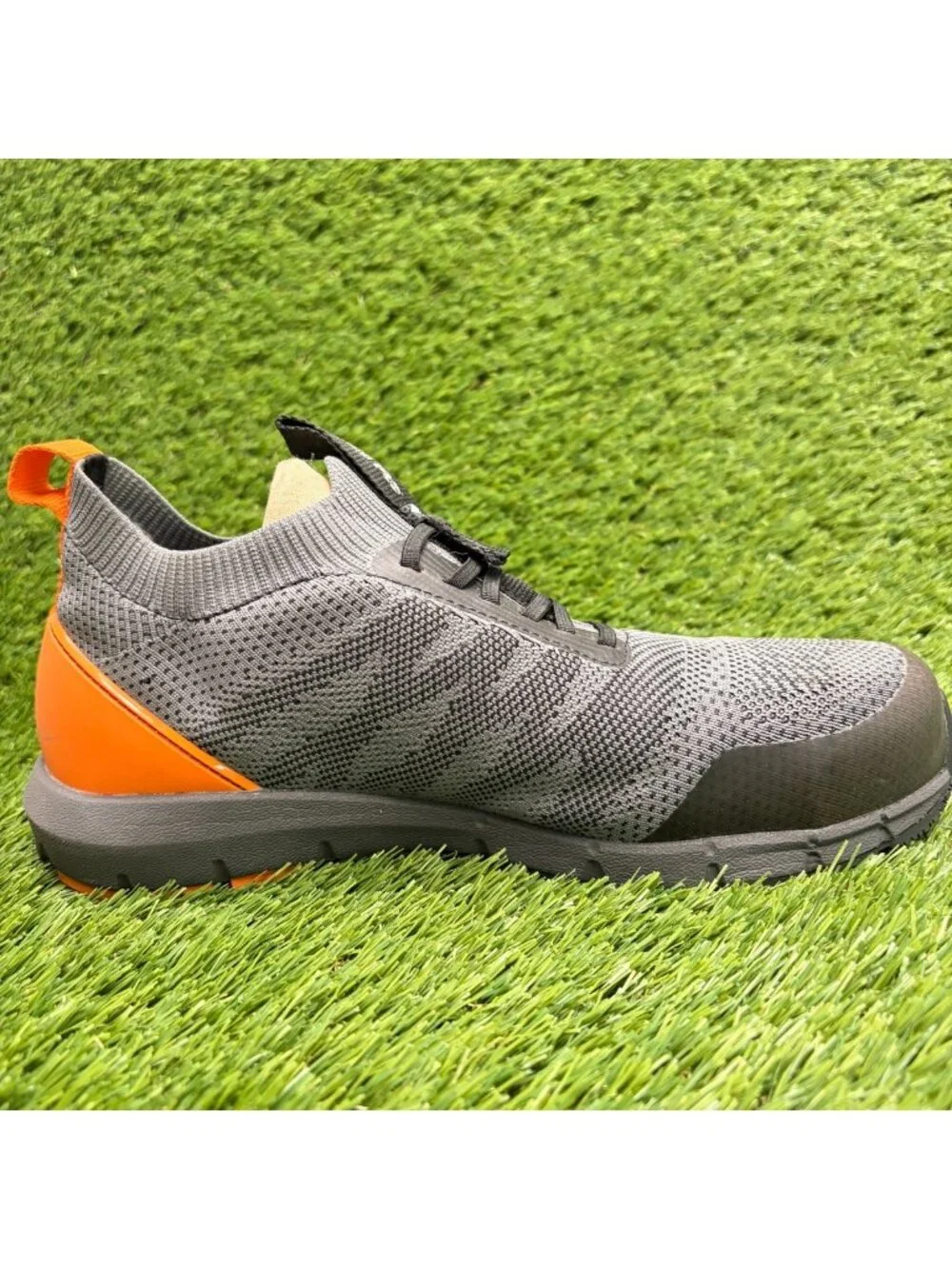 Timberland PRO Radius Mens Size 7.5 Gray Orange Composite Toe Safety Work Shoes